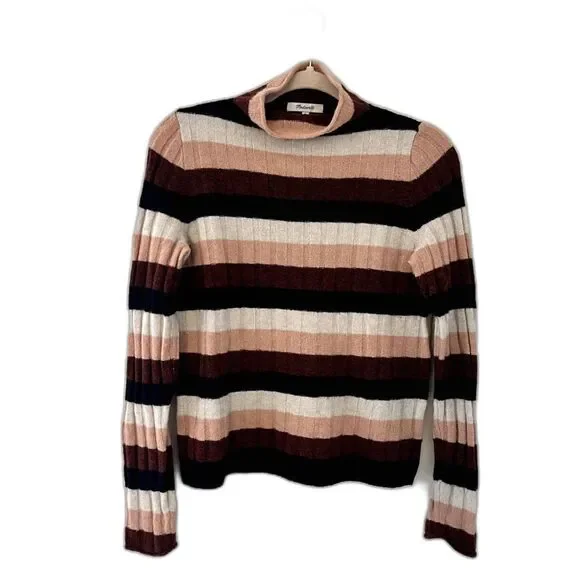 Madewell Women's Striped Evercrest Turtleneck Sweater - Small - Picture 4 of 8